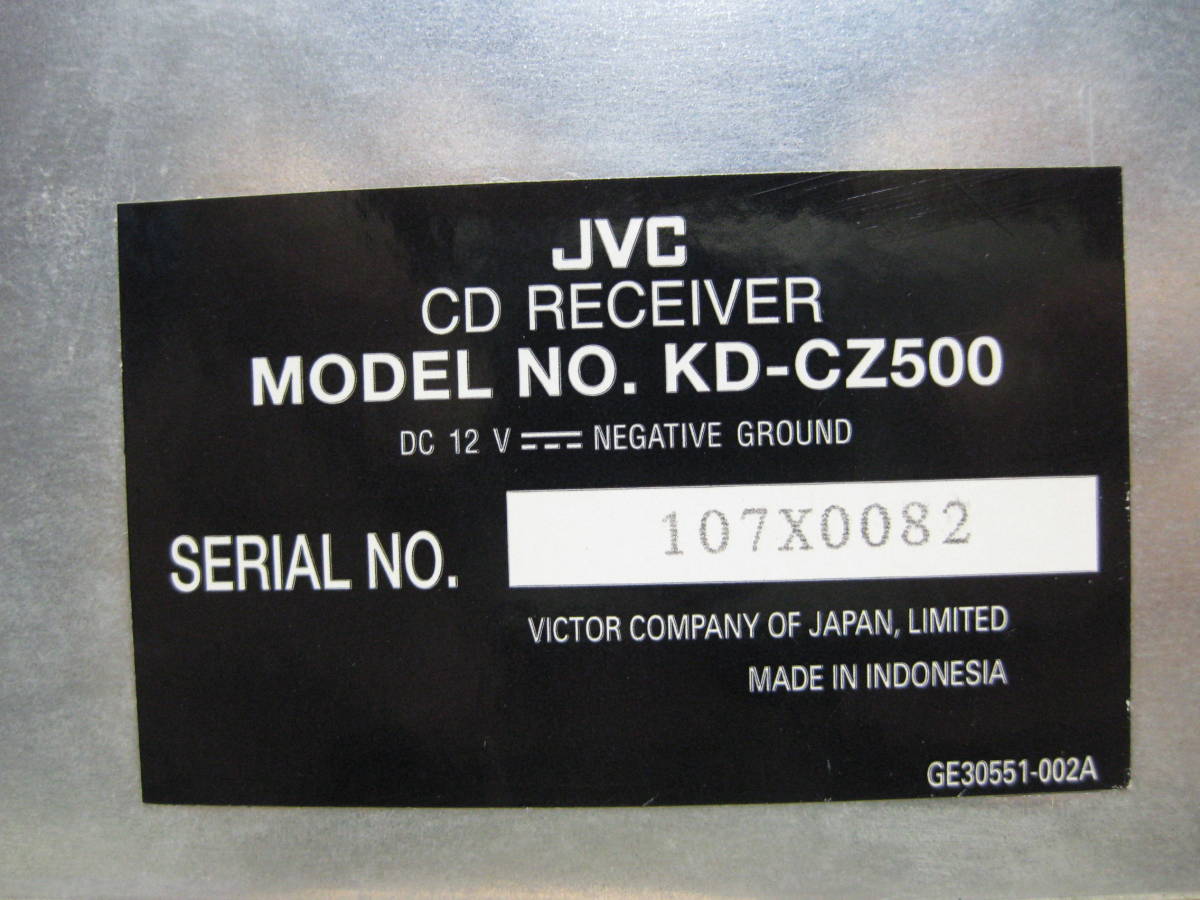 M-1523 JVC Victor KD-CZ500 MP3 1D размер CD панель неисправность товар 