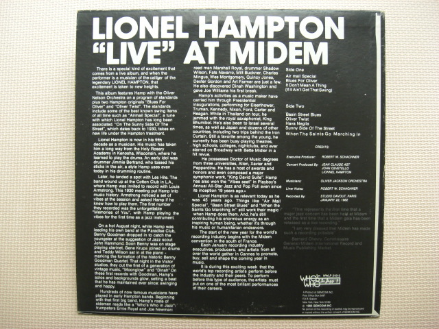 ＊【LP】LIONEL HAMPTON／Live At Midem （WWLP21015）（輸入盤）_画像6