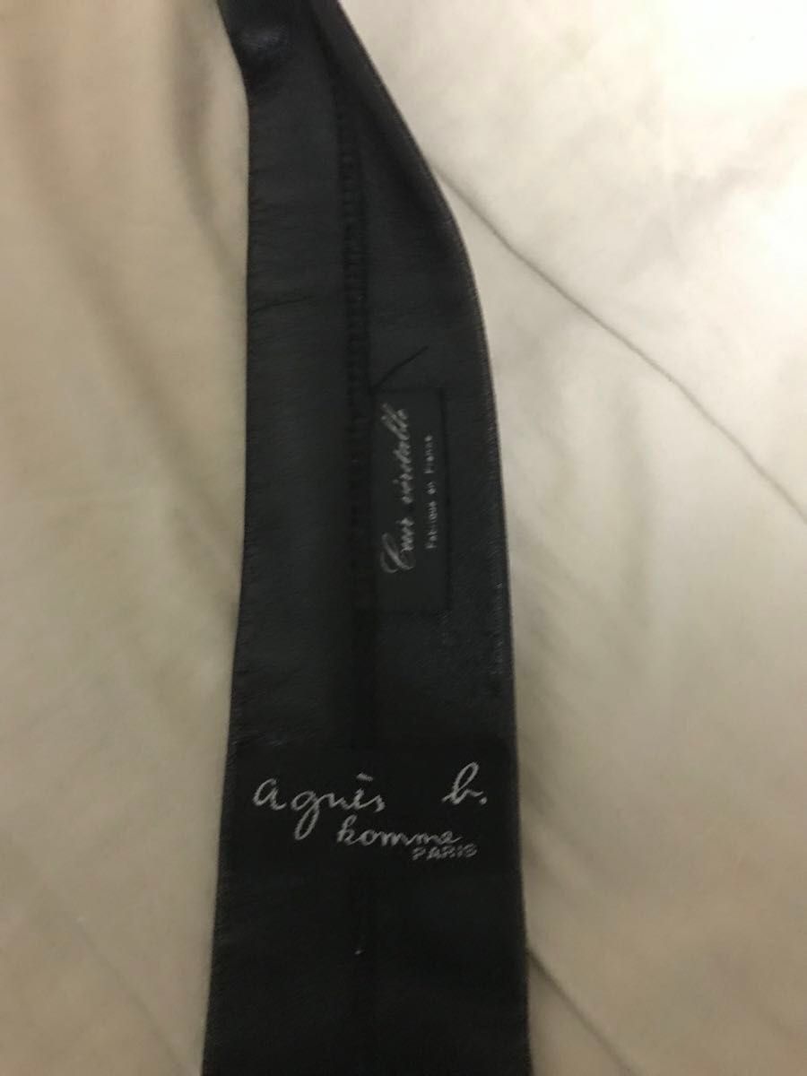 agnes b homme アニエスベー オム レザータイ レザー ネクタイ agnes b homme アニエスベー オム レザータイ レザー ネクタイ