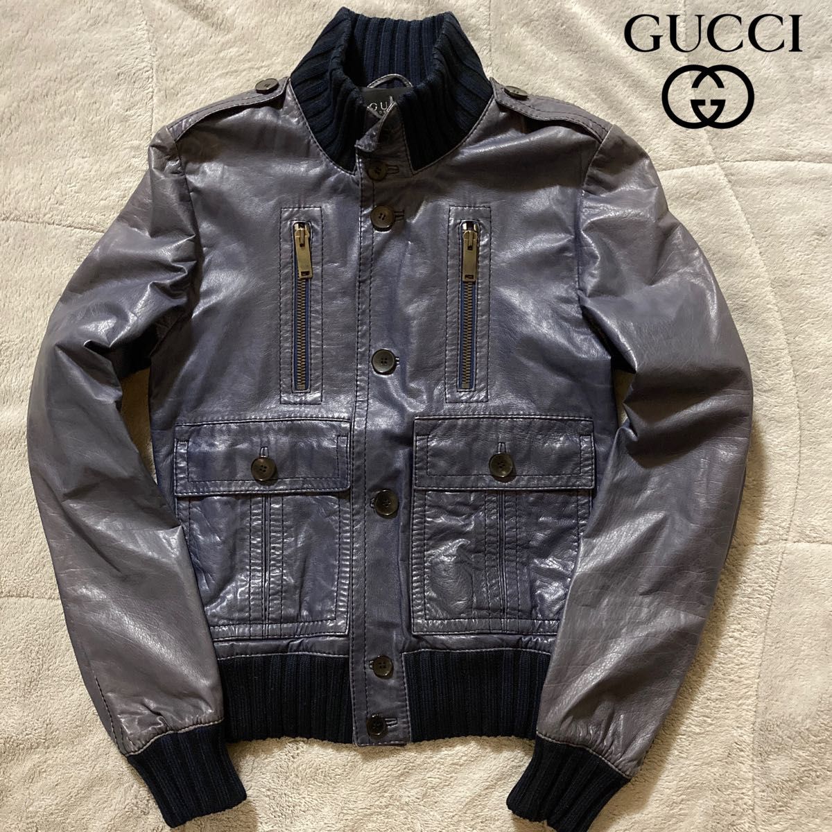 GUCCI グッチ マドンナ ボンバー ジャケット レザージャケット GUCCI グッチ マドンナ ボンバー ジャケット レザージャケット