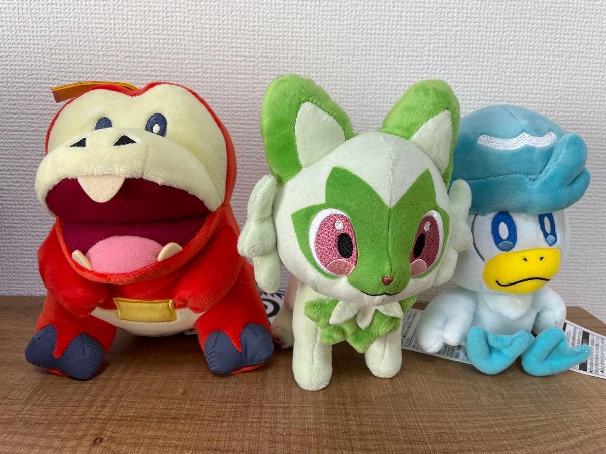 ポケモン御三家】ホゲータ・ニャオハ・クワッスぬいぐるみ ポケモン御三家】ホゲータ・ニャオハ・クワッスぬいぐるみ
