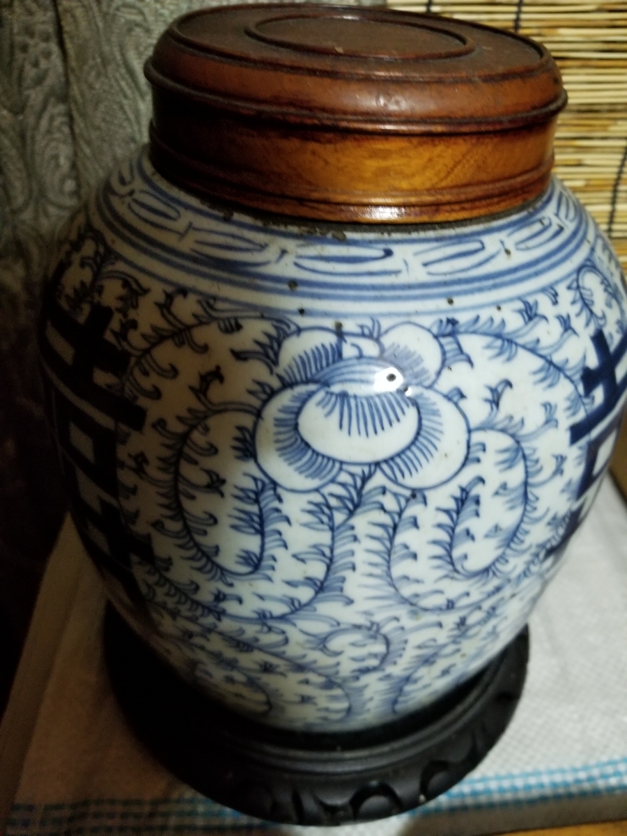 染付 中国 古美術 古玩 葉茶壺です | salud.larioja.gov.ar