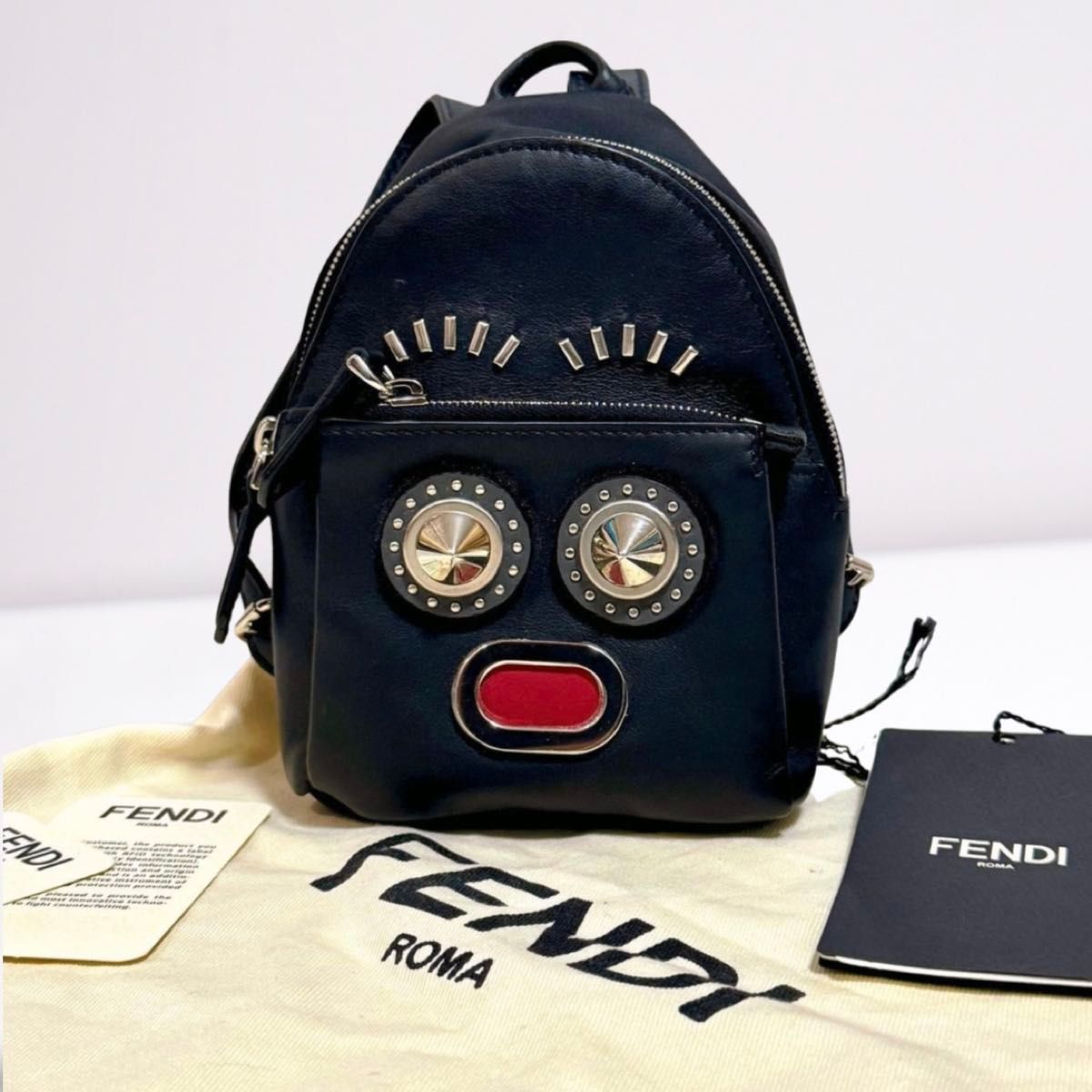 未使用 タグ付き FENDI フェンディ バグズバッグ ミニ リュック 未使用 タグ付き FENDI フェンディ バグズバッグ ミニ リュック