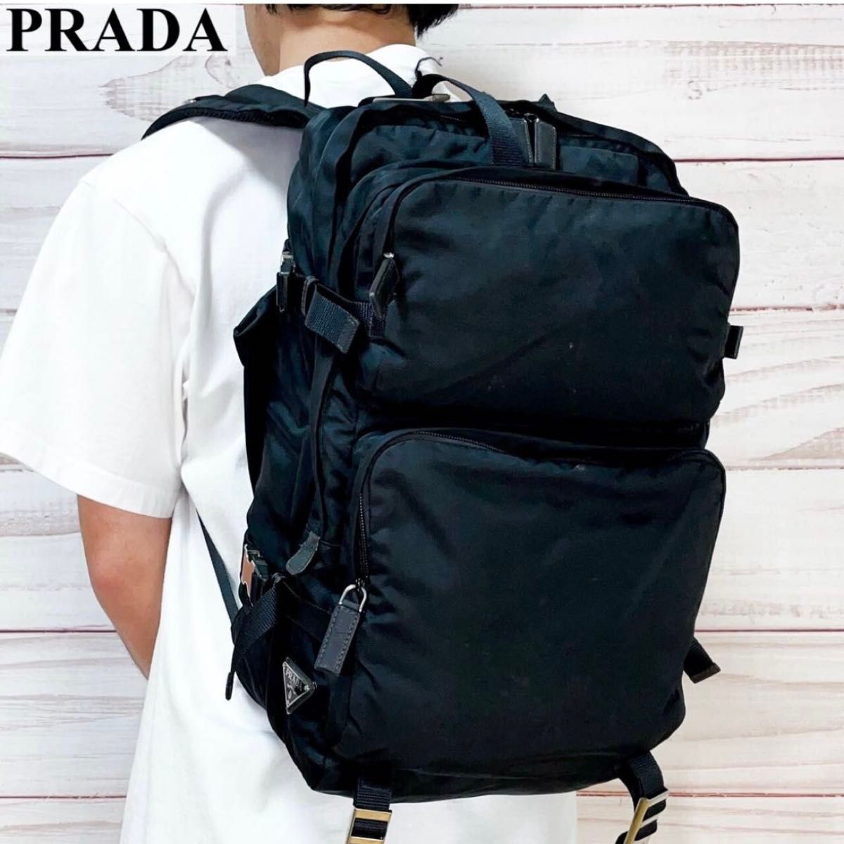 PRADA プラダ 2VZ001 リュックサック バックパック ナイロン 黒 PRADA プラダ 2VZ001 リュックサック バックパック ナイロン 黒