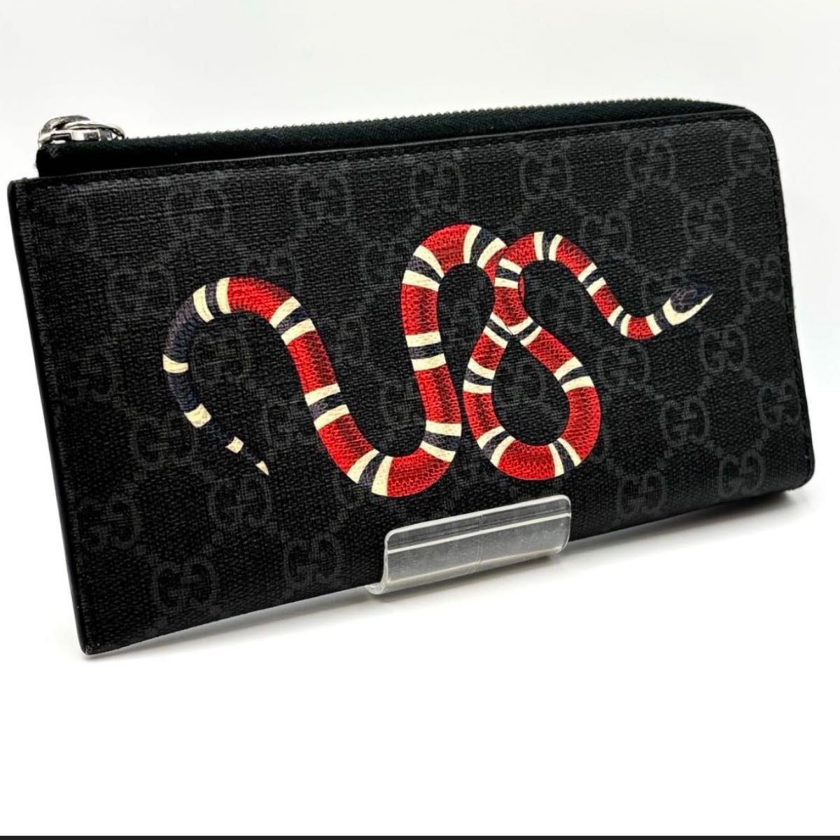 極美品 GUCCI グッチ 長財布 ラウンドファスナー GGスプリーム 極美品 GUCCI グッチ 長財布 ラウンドファスナー GGスプリーム