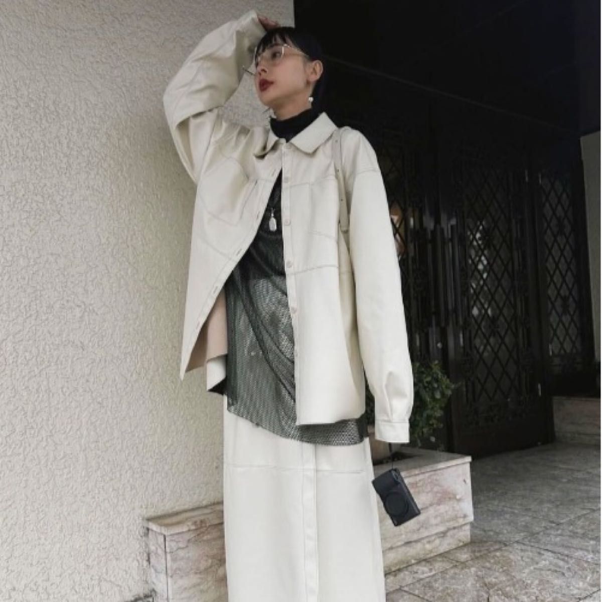 AMERI vintage REVERSIBLE FAKE LEATHER JACKET 新品未使用 AMERI vintage REVERSIBLE FAKE LEATHER JACKET 新品未使用