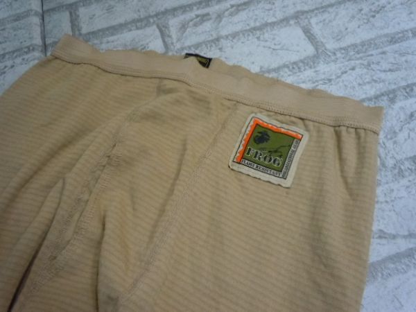 K43 サイズS ◆FROG PECKHAMフリースアンダーパンツ サンド◆米軍◆アウトドア！キャンプ！バイク！