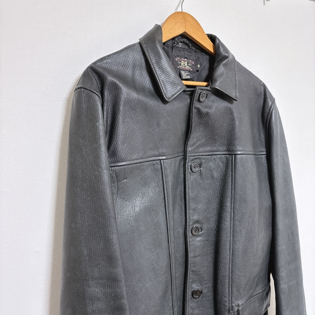 90s RRL ダブルアールエル 三ツ星タグ カーコート 牛皮 ファラオ 90s RRL ダブルアールエル 三ツ星タグ カーコート 牛皮 ファラオ