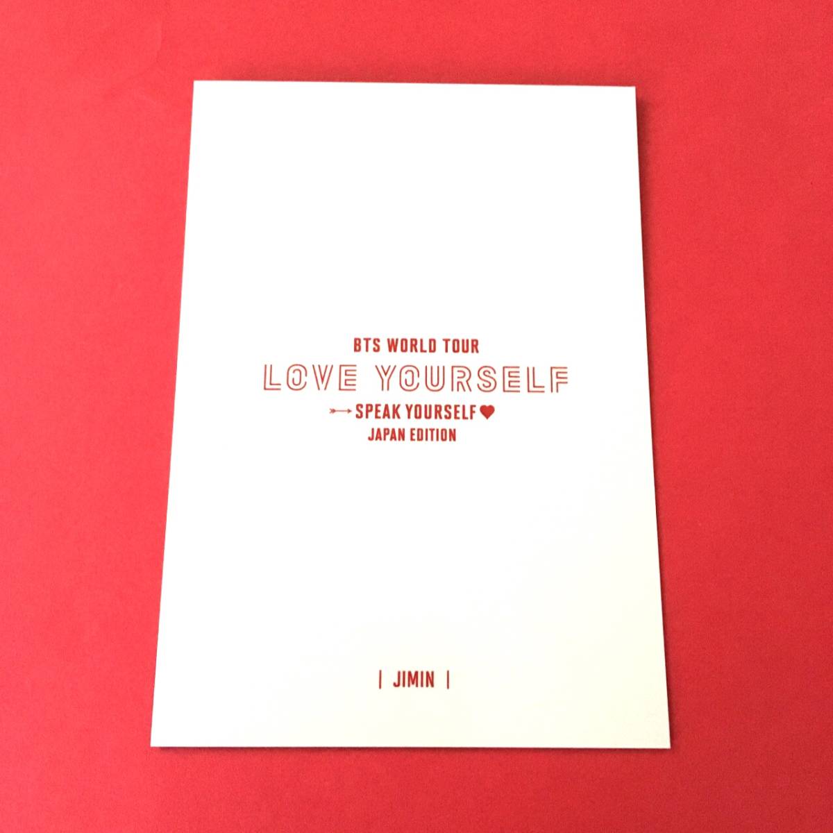 防弾少年団 BTS WORLD TOUR LOVE YOURSELF SPEAK YOURSELF JAPAN EDITION コインポーチ 付属 フォトカード トレカ JIMIN ジミン 即決_画像2