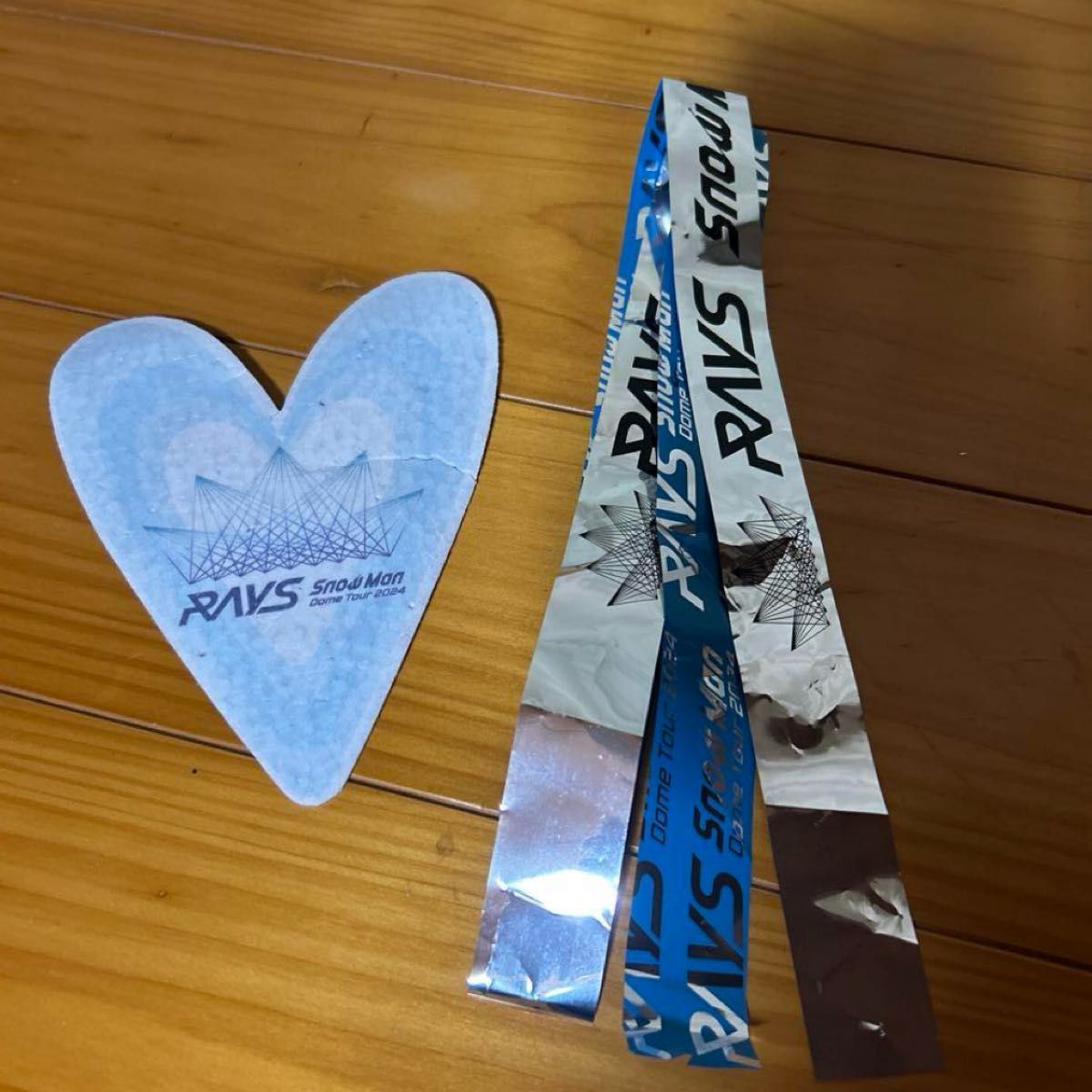 SnowMan RAYS 落下物 ハート 銀テープ SnowMan RAYS 落下物 ハート 銀テープ