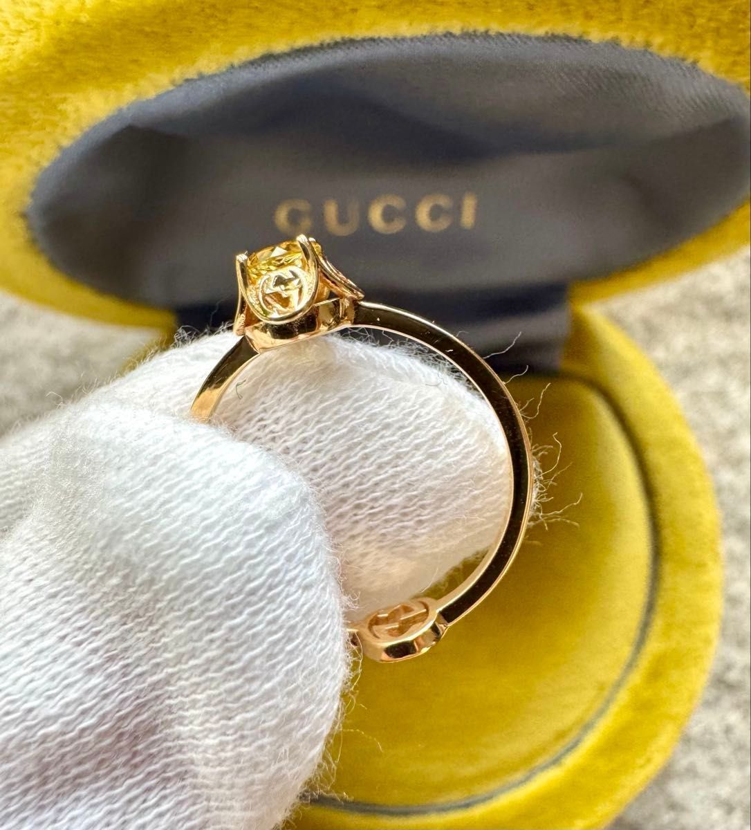 大幅お値下げ GUCCI 750YG インターロッキングG ペリドット 大幅お値下げ GUCCI 750YG インターロッキングG ペリドット