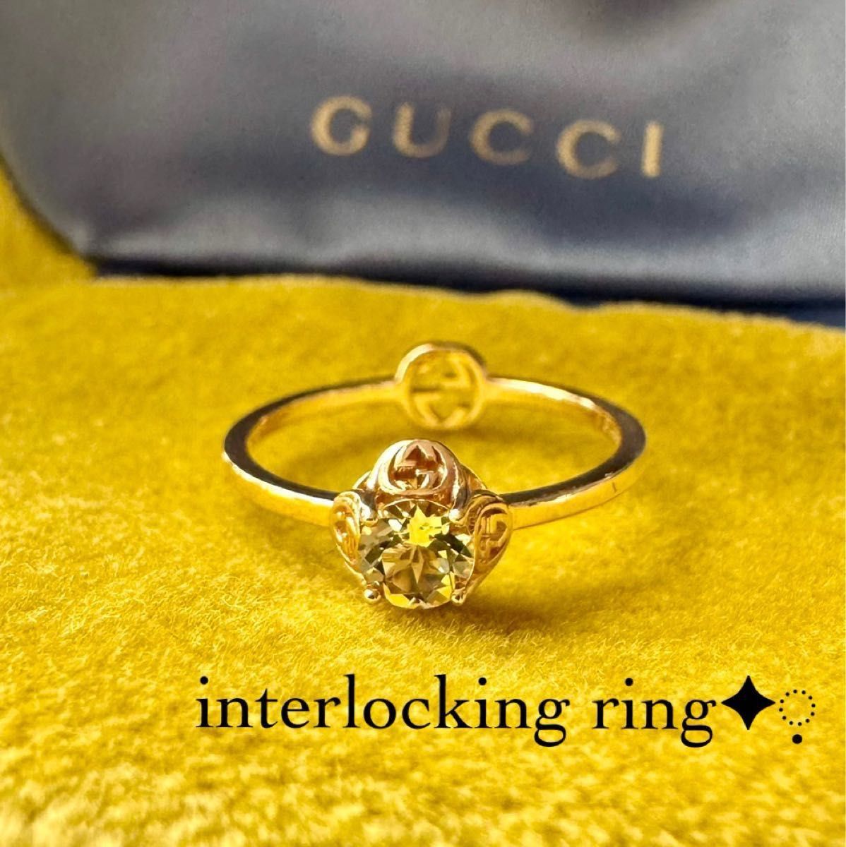 大幅お値下げ GUCCI 750YG インターロッキングG ペリドット 大幅お値下げ GUCCI 750YG インターロッキングG ペリドット