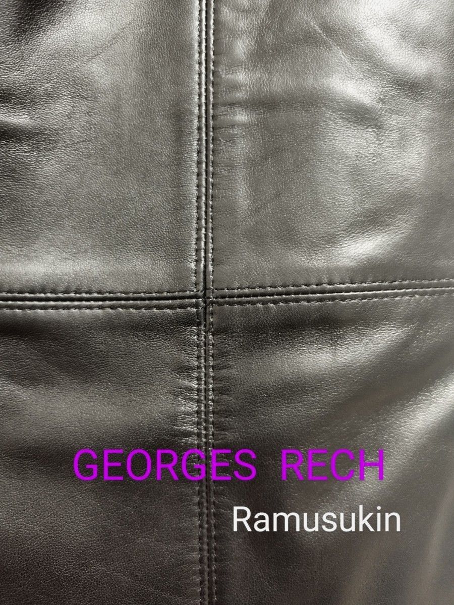 新品タグ付き(51,450円) 【GEORGES RECH】100%羊革極技パッチワーク加工