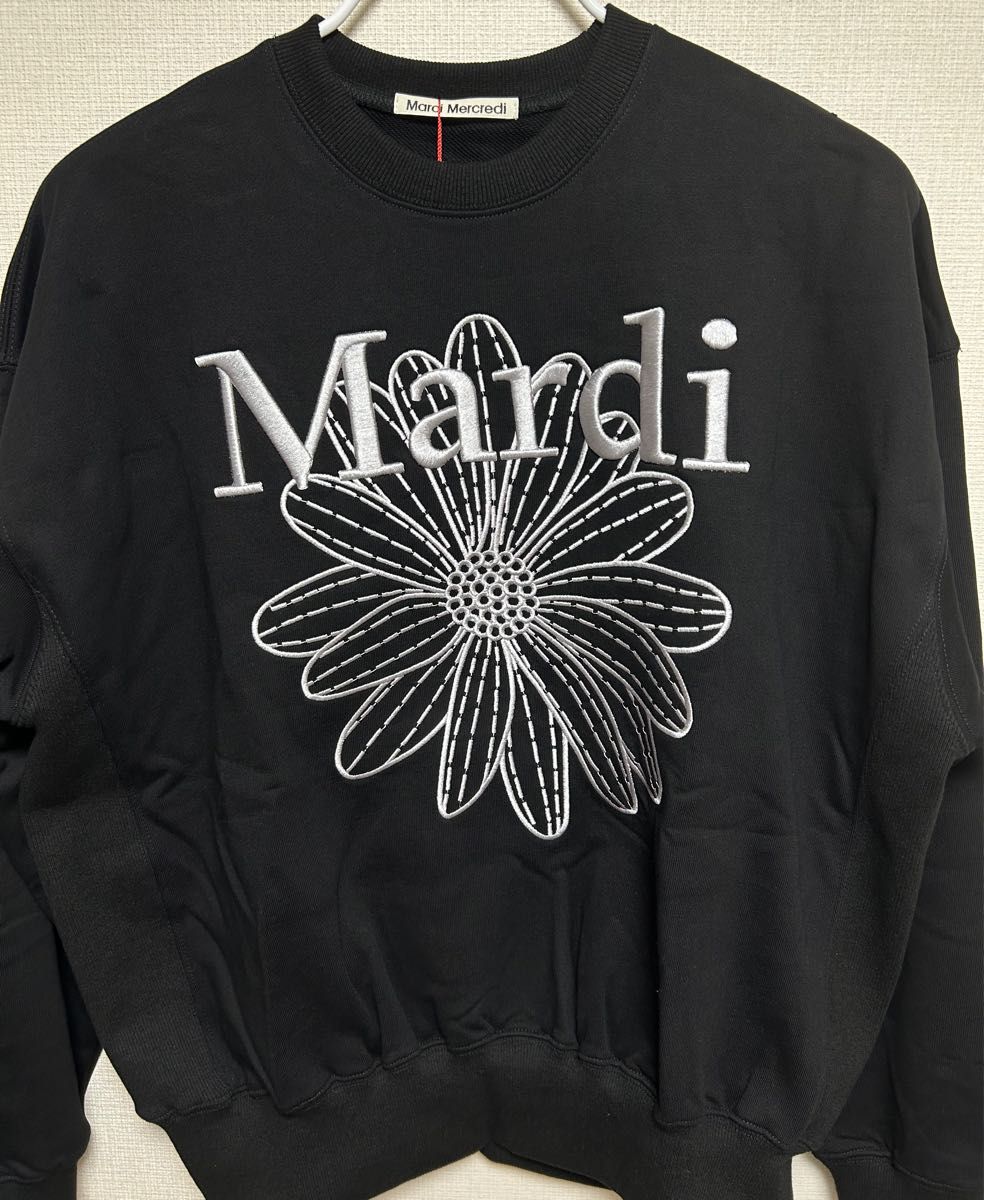 マルディメクルディMardi刺繍ブラック×シルバースウェット マルディメクルディMardi刺繍ブラック×シルバースウェット