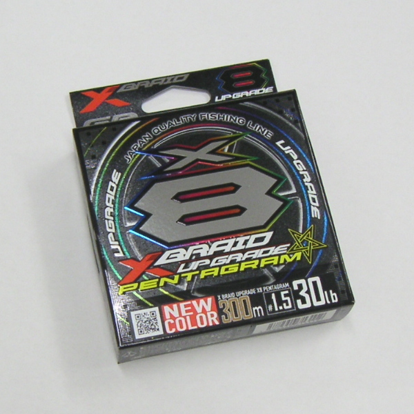 アップグレード X8 ペンタグラム 300m #1.5 30lb 10m5色 [挨拶支払報告不要/送料無料のみ同梱可/梱包材なし]1.5 1.5号 PE XBRAID