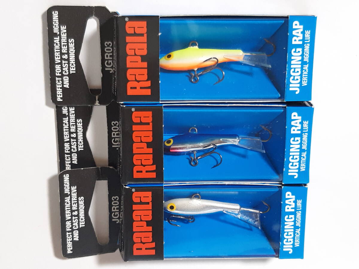 新品　ラパラ　ジギング ラップ　JGR3 W3　◆３個セット◆ Rapala アイスジグ JCGL/CHB/JSFC