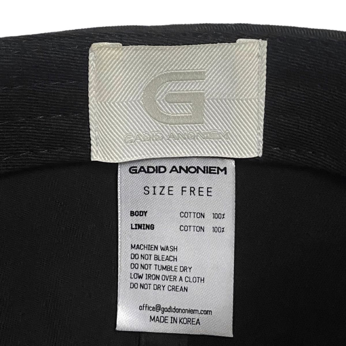 GADID ANONIEM JOULE BLACK ガディッドアノニム CAP キャップ GADID ANONIEM JOULE BLACK ガディッドアノニム CAP キャップ