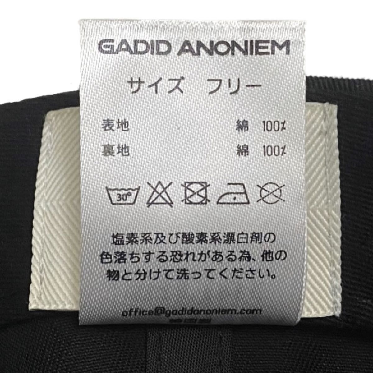 GADID ANONIEM JOULE BLACK ガディッドアノニム CAP キャップ GADID ANONIEM JOULE BLACK ガディッドアノニム CAP キャップ