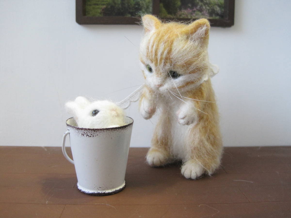 即決】サマーカット エキゾ猫 【#羊毛フェルト #ハンドメイド 即決】サマーカット エキゾ猫 【#羊毛フェルト #ハンドメイド