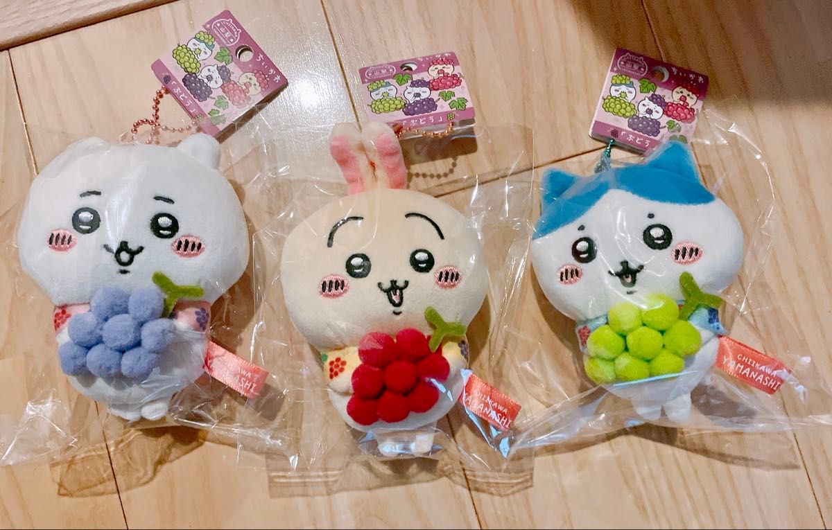 ちいかわ ハチワレ うさぎ 山梨 道の駅限定 ぶどうぬいぐるみ ちいかわ ハチワレ うさぎ 山梨 道の駅限定 ぶどうぬいぐるみ