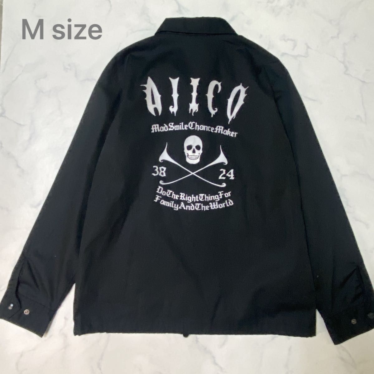 Ajico マッドスマイル コーチジャケット M 黒 ブラック(浅井 Ajico マッドスマイル コーチジャケット M 黒 ブラック(浅井
