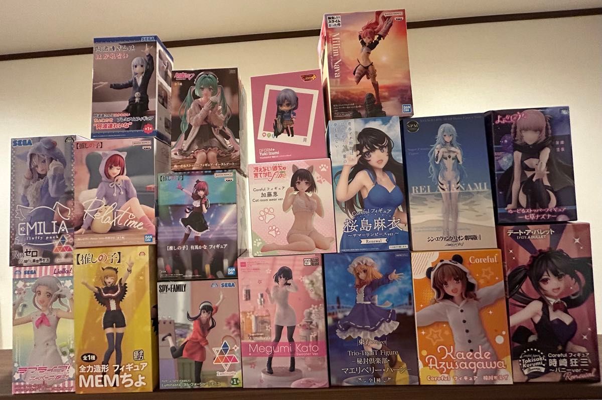 美少女 フィギュア まとめ売り よふかしのうた リゼロ 加藤恵 マエリベリー 初音ミク 桜島麻衣 ラブライブ エヴァ 転スラ