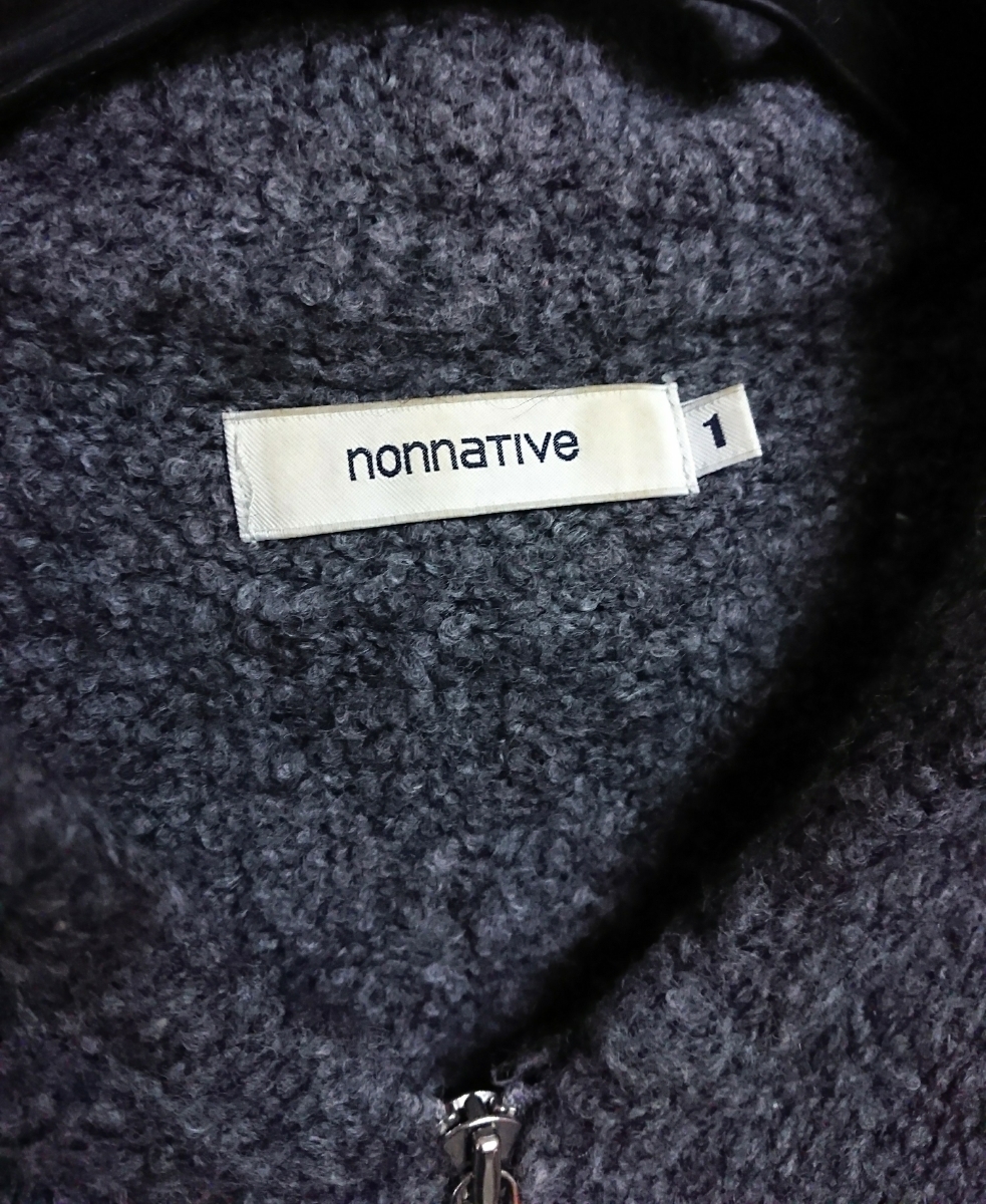 nonnative LUMBERER HOODED FULL ZIP W/A MIX KNIT ノルディック柄 ウール ニット パーカー 1_画像5