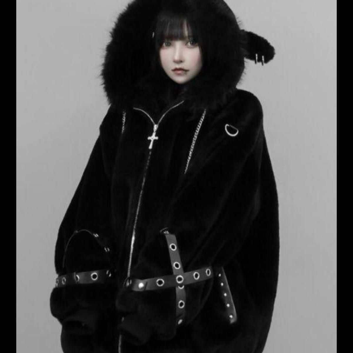 DimMoire【ディムモアール】BABY SHEEPファーパーカーII 黒 DimMoire【ディムモアール】BABY SHEEPファーパーカーII 黒