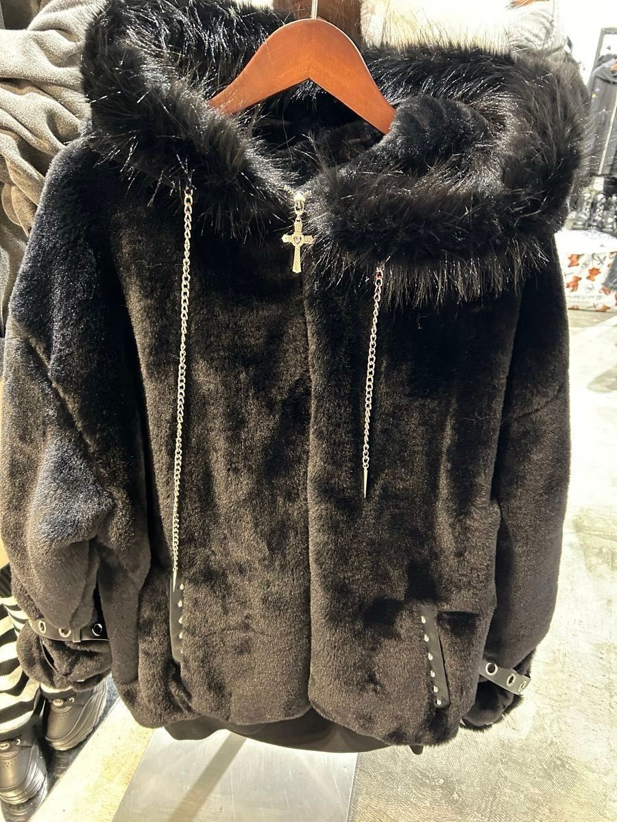 DimMoire【ディムモアール】BABY SHEEPファーパーカーII 黒 DimMoire【ディムモアール】BABY SHEEPファーパーカーII 黒
