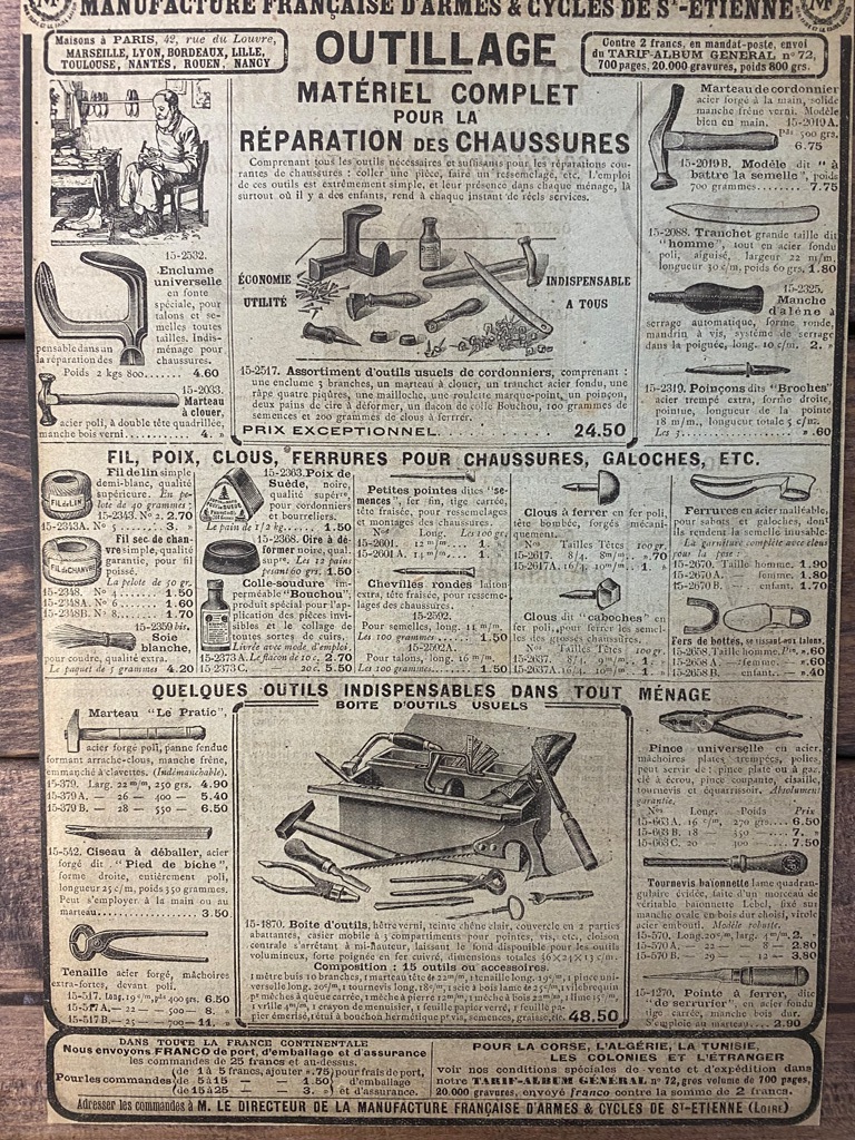 1922年　フランス靴工具広告_画像1