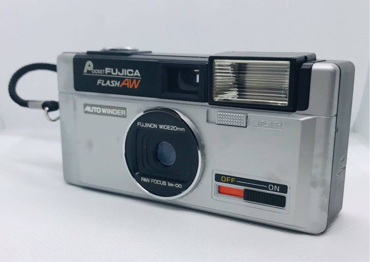 POCKET FUJICA FLASH AW ジャンク 昭和レトロ アンティーク インテリアに最適！オシャレフィルムカメラ_画像1