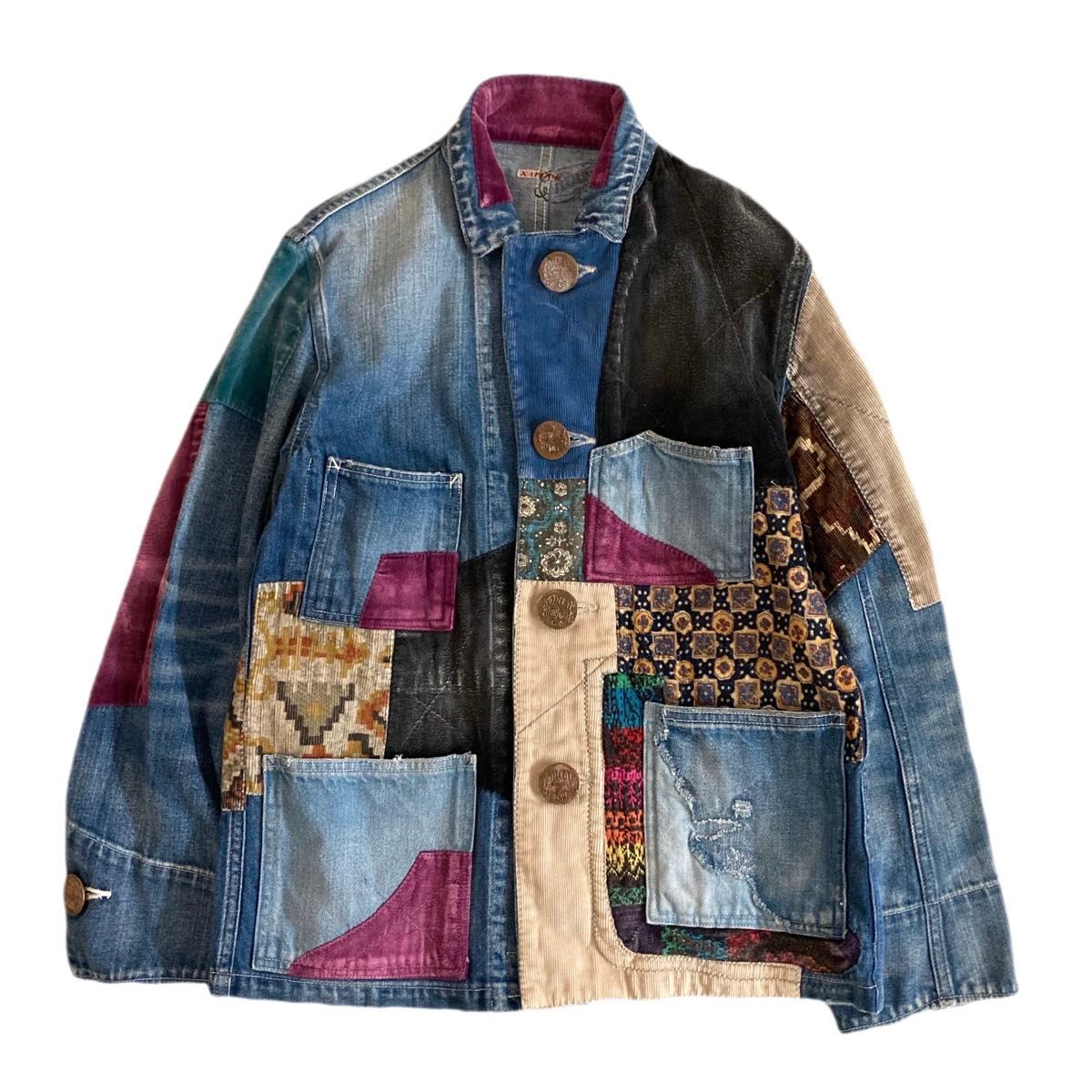 KAPITAL KOUNTRY ヴィンテージ加工 サイケ パッチワーク デニム KAPITAL KOUNTRY ヴィンテージ加工 サイケ パッチワーク デニム