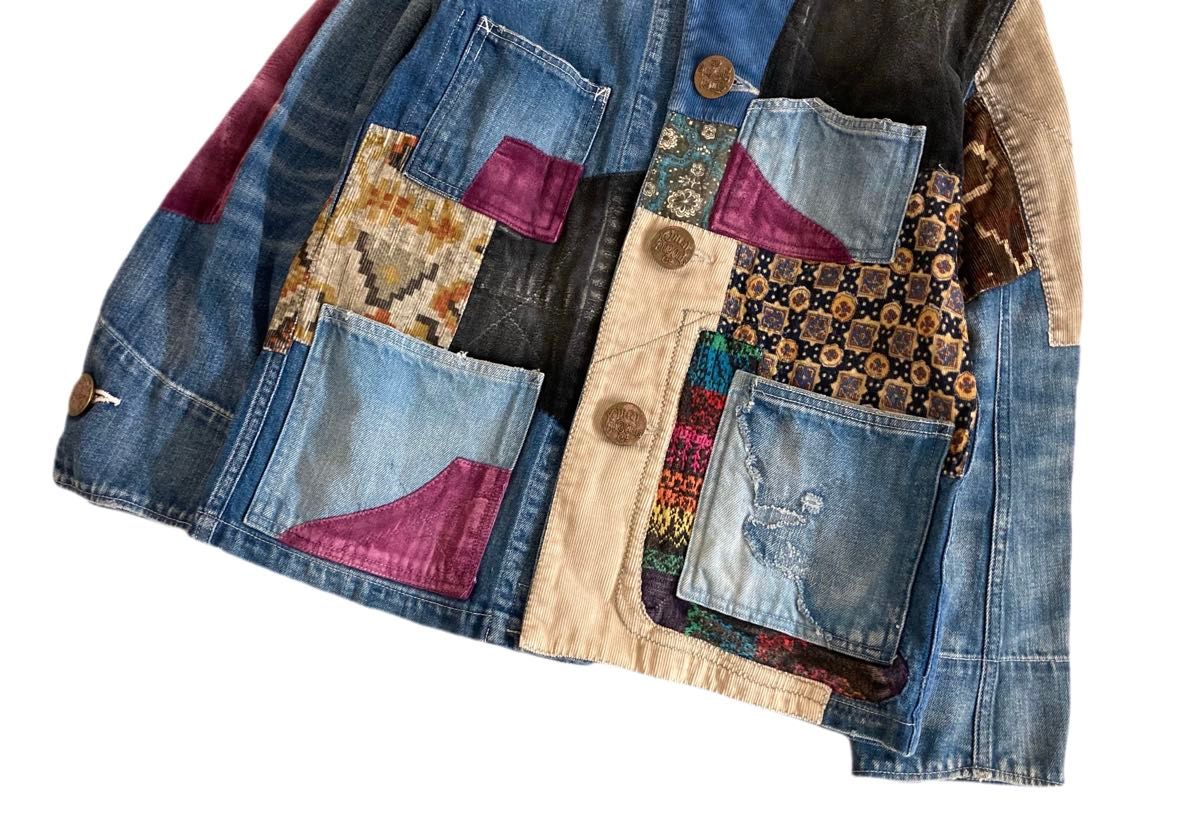 KAPITAL KOUNTRY ヴィンテージ加工 サイケ パッチワーク デニム KAPITAL KOUNTRY ヴィンテージ加工 サイケ パッチワーク デニム
