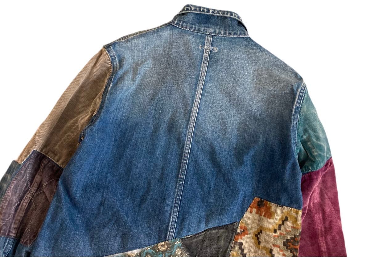 KAPITAL KOUNTRY ヴィンテージ加工 サイケ パッチワーク デニム KAPITAL KOUNTRY ヴィンテージ加工 サイケ パッチワーク デニム