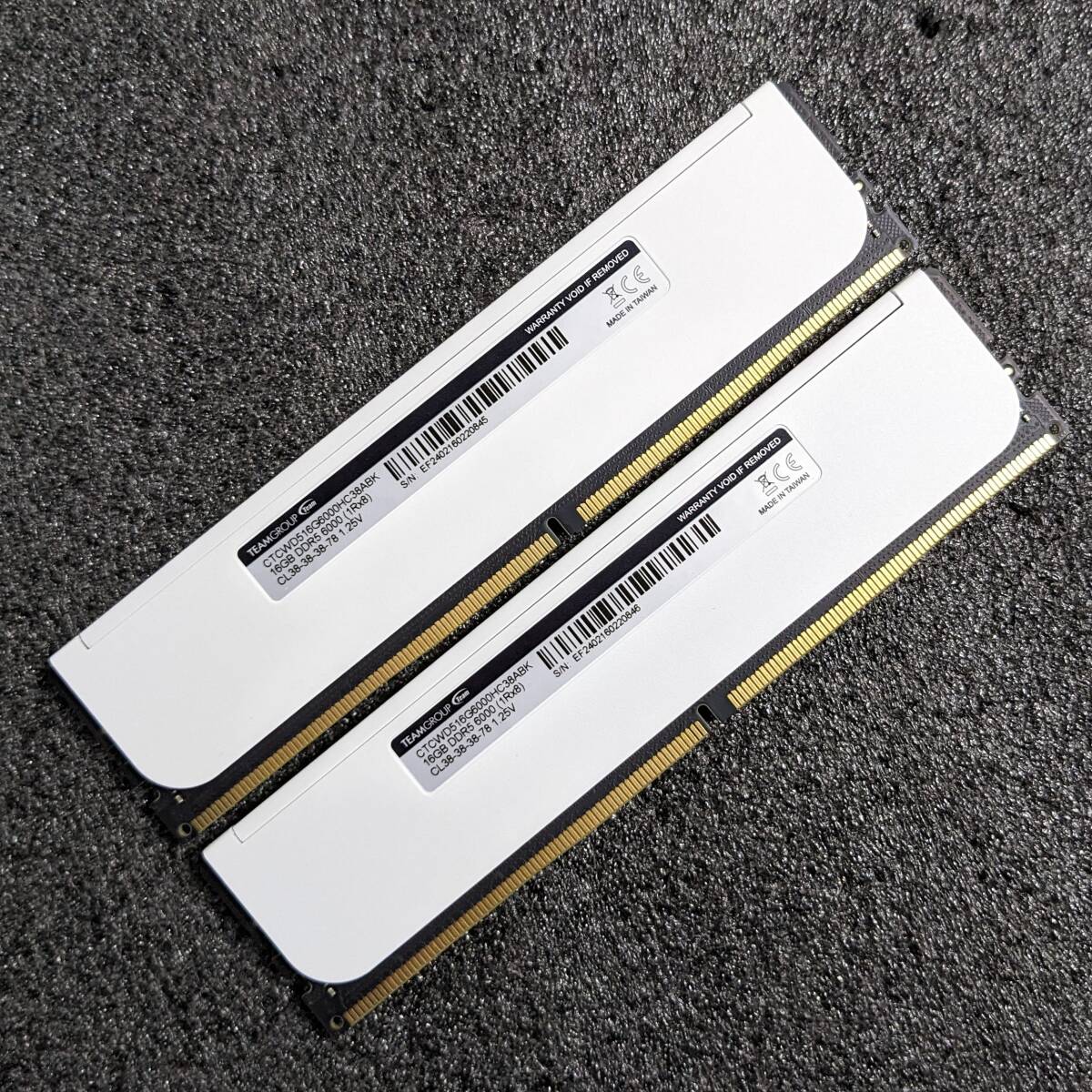 DDR5メモリ 32GB(16GB2枚組) TEAM T-CREATE(白 DDR5メモリ 32GB(16GB2枚組) TEAM T-CREATE(白