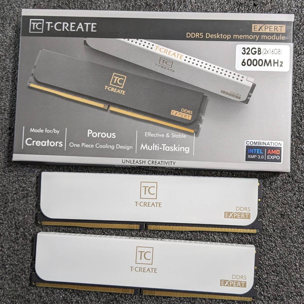 DDR5メモリ 32GB(16GB2枚組) TEAM T-CREATE(白 DDR5メモリ 32GB(16GB2枚組) TEAM T-CREATE(白