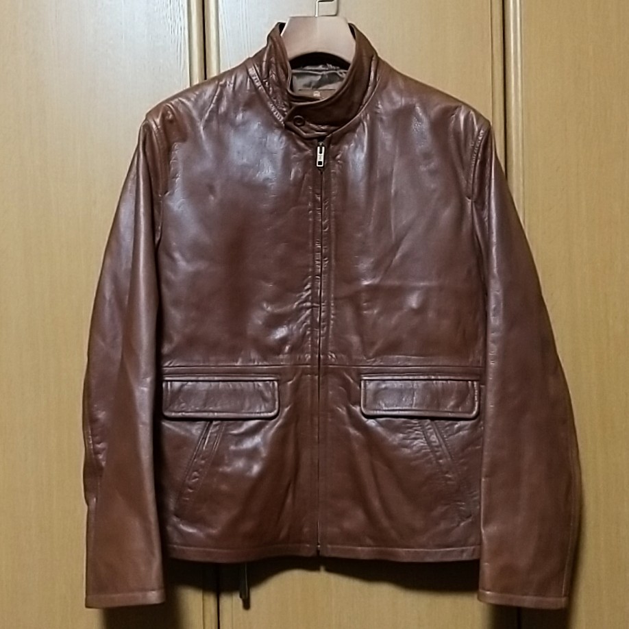 Y. Akamine BEAMS F 別注 レザージャケット ライダース ブラウン Y. Akamine BEAMS F 別注 レザージャケット ライダース ブラウン