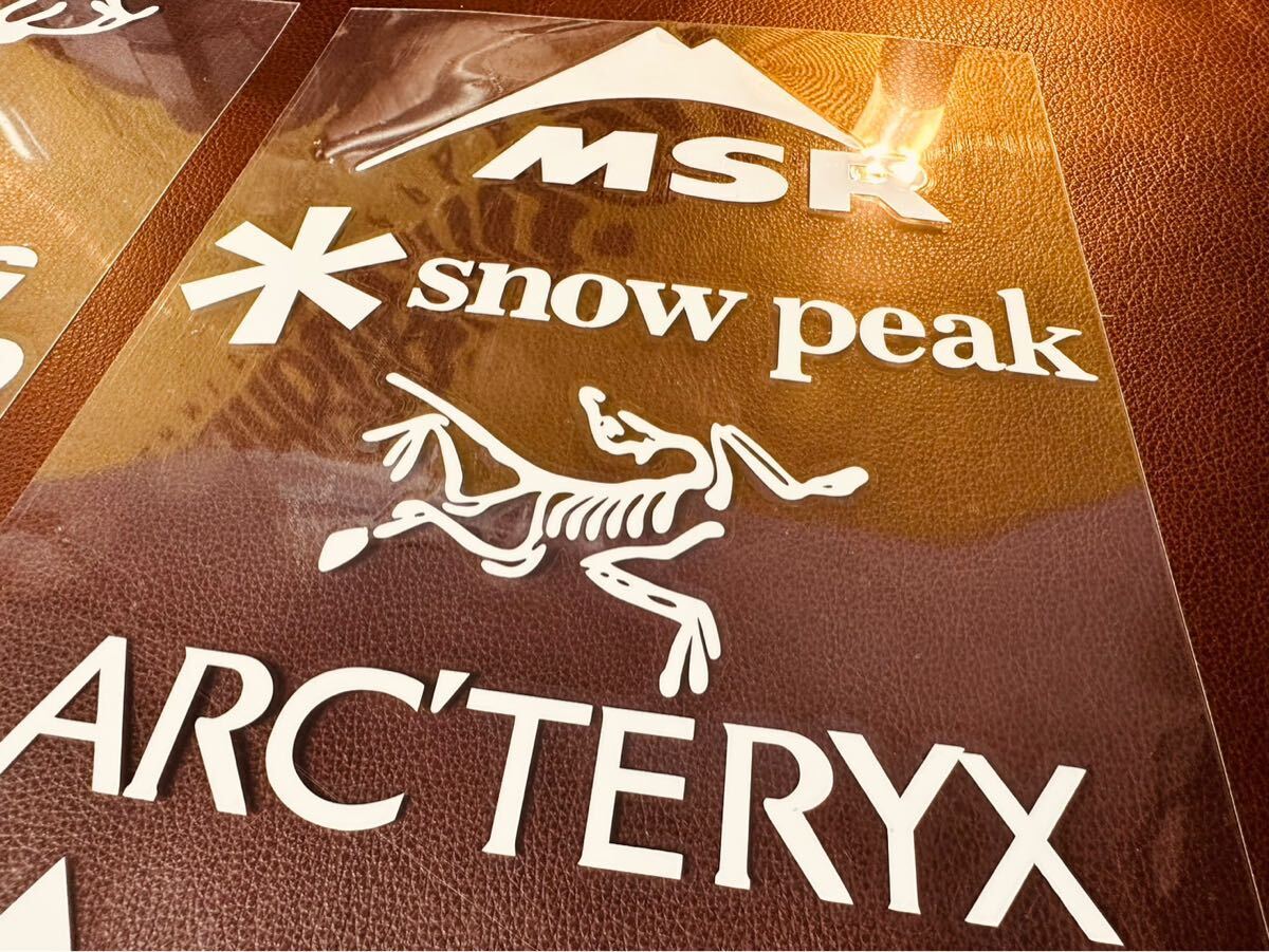  limited amount * ultra rare * white * logo-sticker cutting seal reflection type 3 pieces set approximately 18*35cm field mountain climbing car outdoor 171820