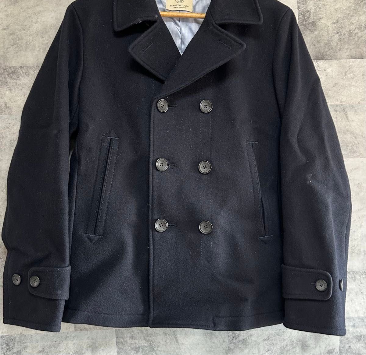 新品 BEAUTY&YOUTH UNITED ARROWS ピーコート 黒 XS 新品 BEAUTY&YOUTH UNITED ARROWS ピーコート 黒 XS