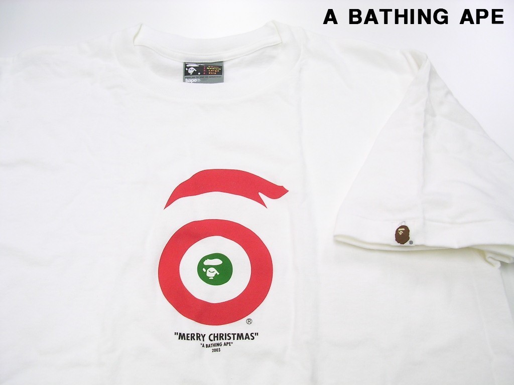 M【A BATHING APE MERRY CHRISTMAS Tee クリスマス限定 ターゲット サンタ Tシャツ Bape ベイプ ア ベイシング エイプ サンタクロース】_画像1