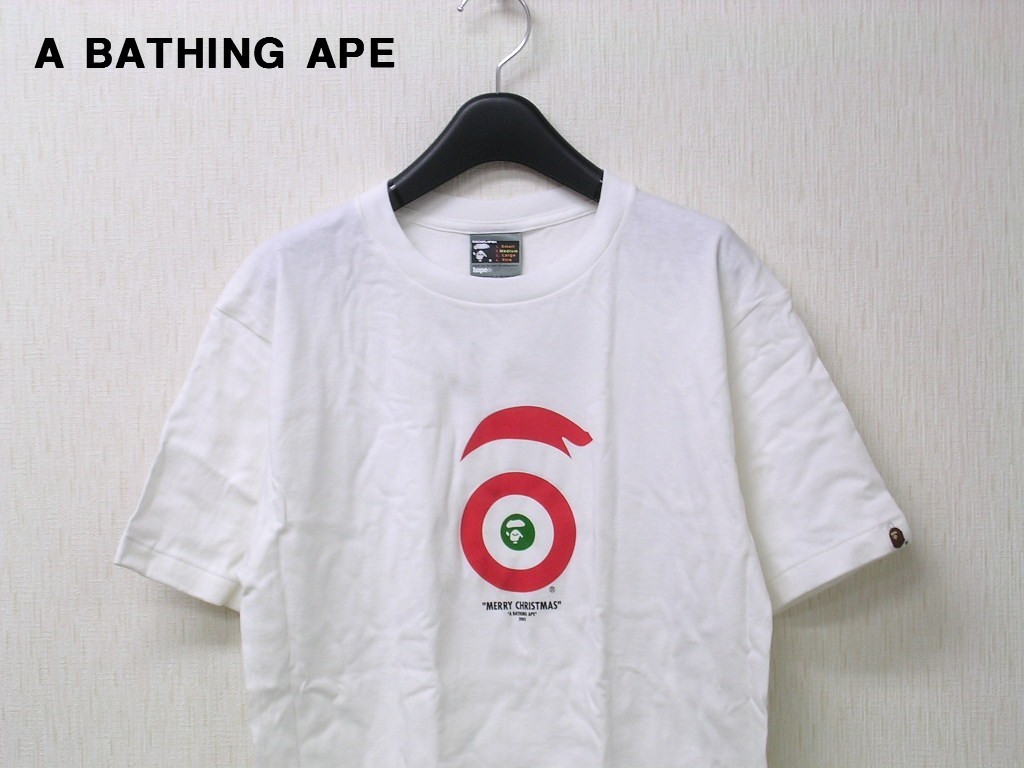 M【A BATHING APE MERRY CHRISTMAS Tee クリスマス限定 ターゲット サンタ Tシャツ Bape ベイプ ア ベイシング エイプ サンタクロース】_画像2