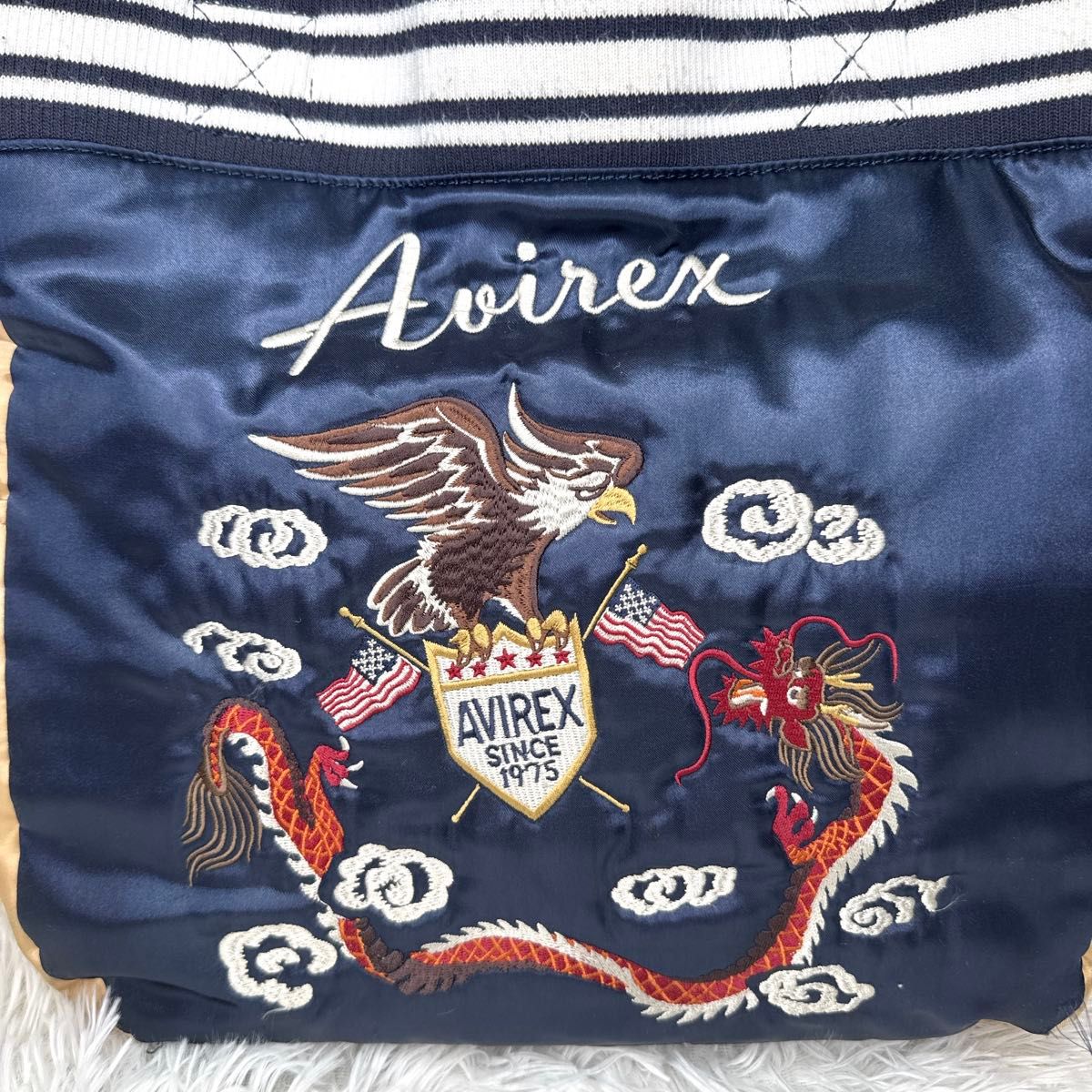 廃盤 極希少AVIREX アビレックス スカジャン 刺繍 トートバッグ 廃盤 極希少AVIREX アビレックス スカジャン 刺繍 トートバッグ
