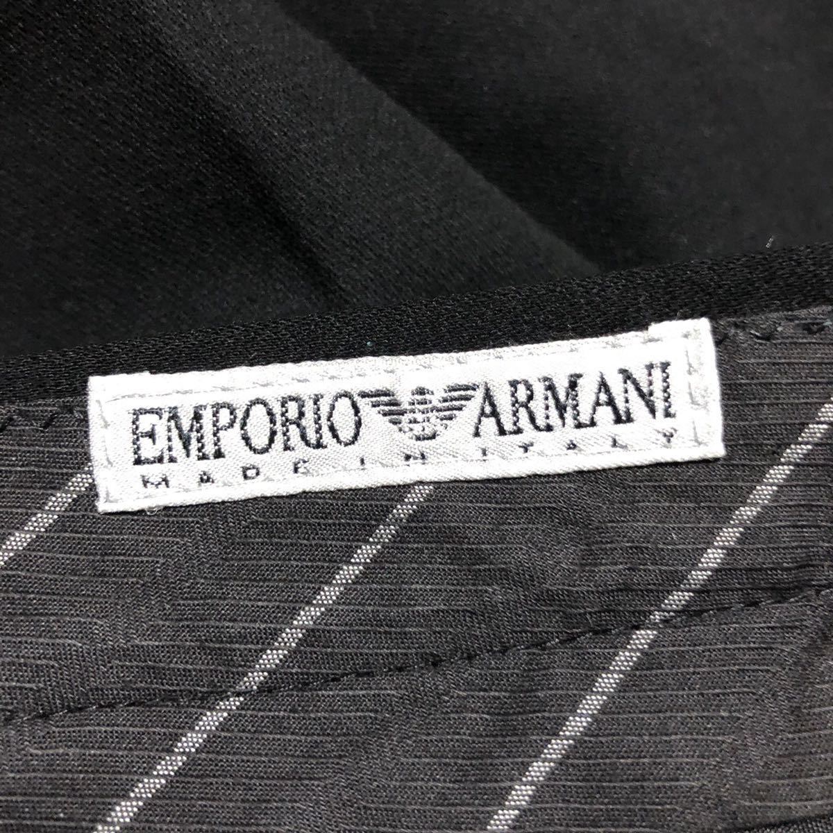 EMPORIO ARMANI エンポリオ アルマーニ イタリア製 上下 セットアップ ダブル スーツ パンツ 黒 5