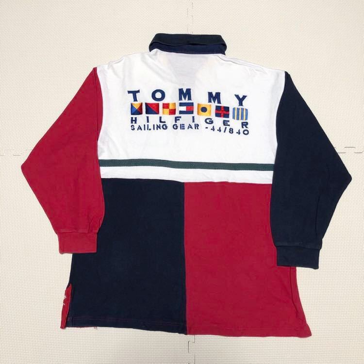 Tommy Hilfiger トミーヒルフィガー 90's セイリングギア 長袖 ポロシャツ M_画像3