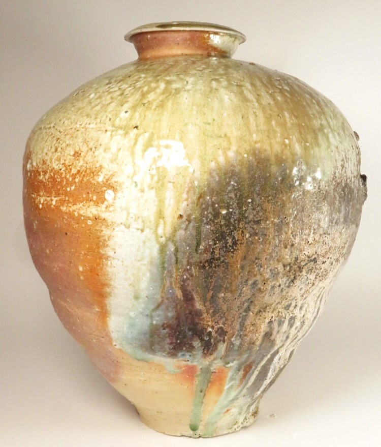 9206】特大(杉本貞光造)共箱 伊賀 大壺(初品・買取品)(伊賀 9206】特大(杉本貞光造)共箱 伊賀 大壺(初品・買取品)(伊賀