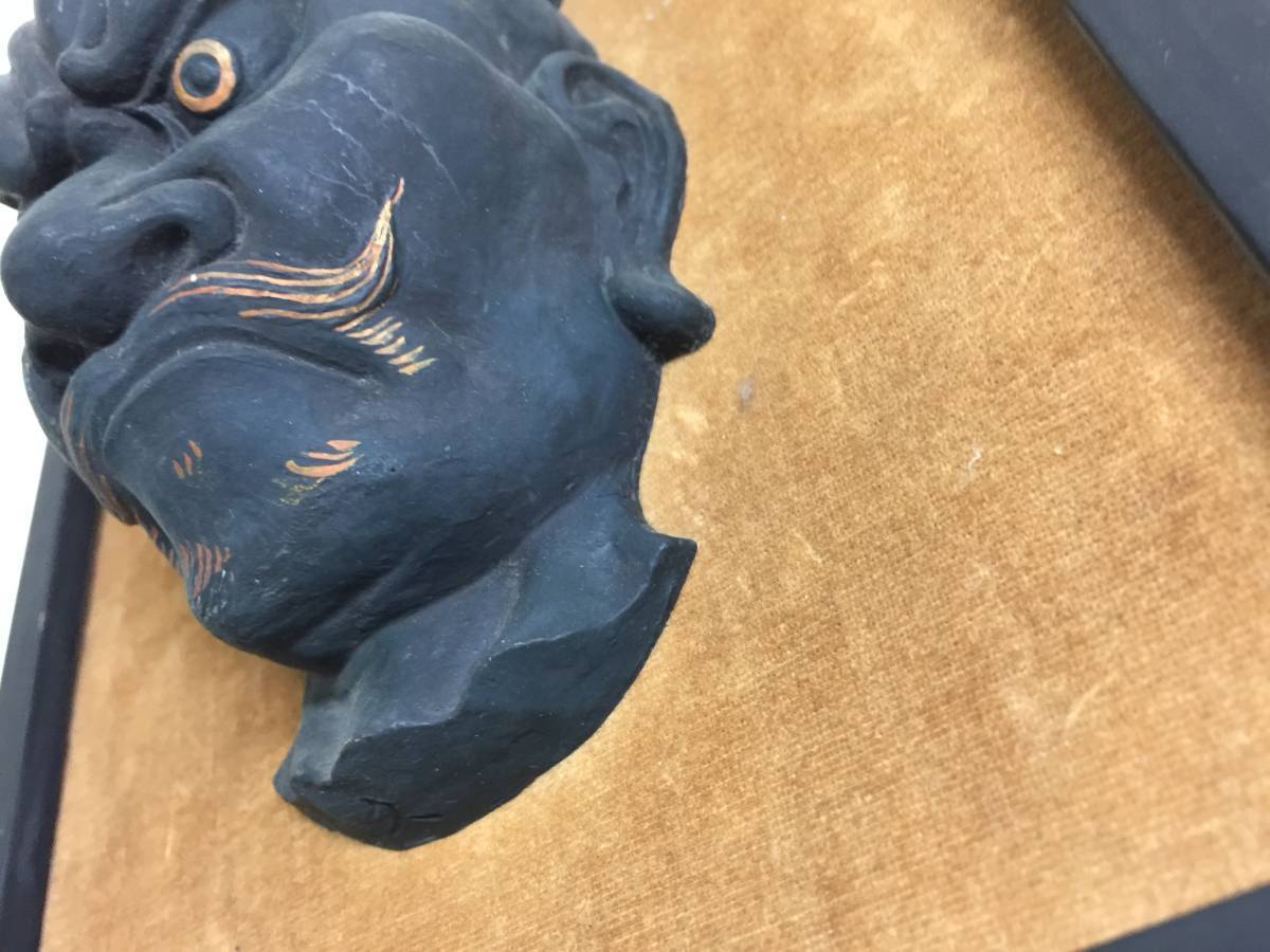 彫刻家 村岡久作 造 木彫 仁王像 吽形像 浅草宝蔵門 壁掛け 能面 彫刻家 村岡久作 造 木彫 仁王像 吽形像 浅草宝蔵門 壁掛け 能面