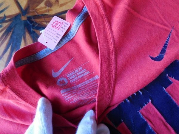 T-shits Tシャツ Rno100 NIKE ナイキ　M/M/MHOTTY TODDY M 赤 　米軍基地上着 古着　used AIRFORCE_画像2