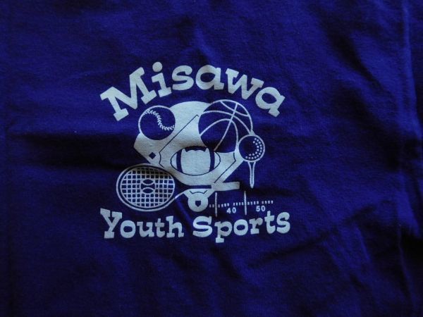 T-shits Tシャツno70 紫youth XL gildan MISAWA youth sports 米軍基地上着 古着　used_画像2