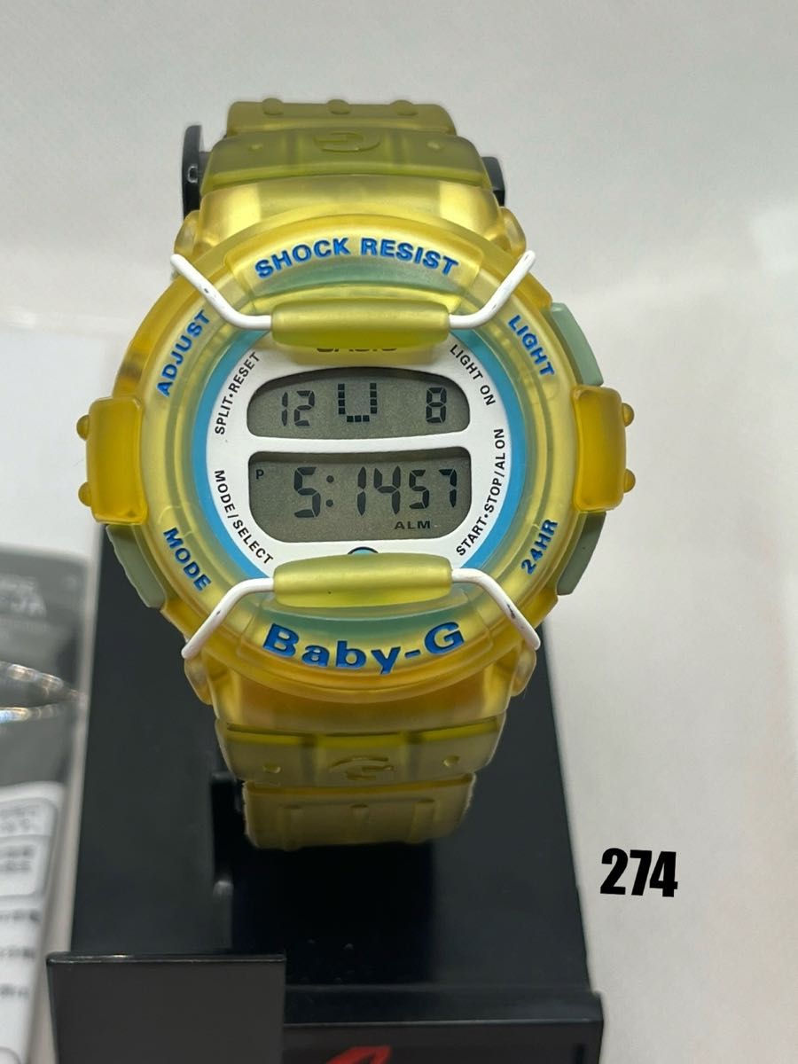 CASIO G-SHOCK baby-G ビンテージ 人気のイエローカラー時計 CASIO G-SHOCK baby-G ビンテージ 人気のイエローカラー時計