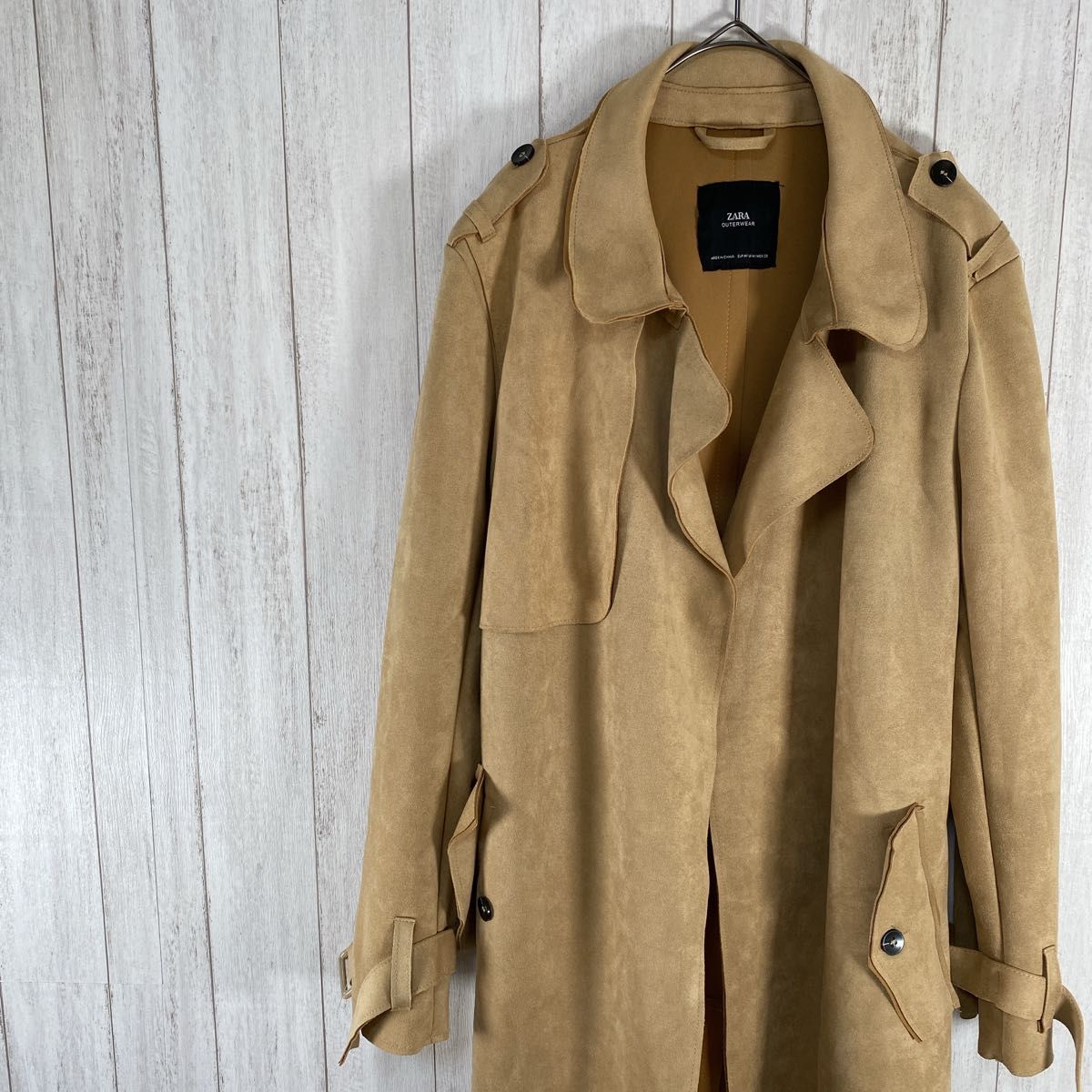 ZARA ザラ フェイクスエード ライトアウター トレンチコート ZARA ザラ フェイクスエード ライトアウター トレンチコート